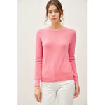 Basic Soft Crewneck Sweater-AVAILABLE in Pale Yellow, Light Pink, Sky Blue, Soft Green