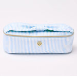 Kiss and Makeup Mini Bag | Blue Stripe