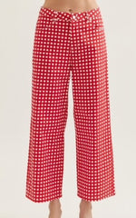 Cherry Red Gingham Pants