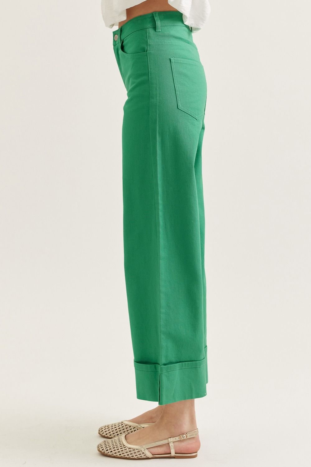 Kelly Cuff Wide Leg Pant