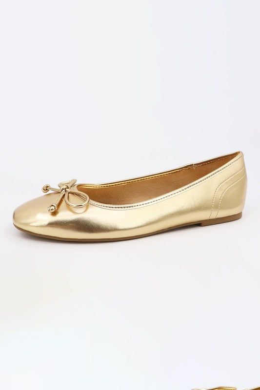 Gold Metallic Ballet Flat