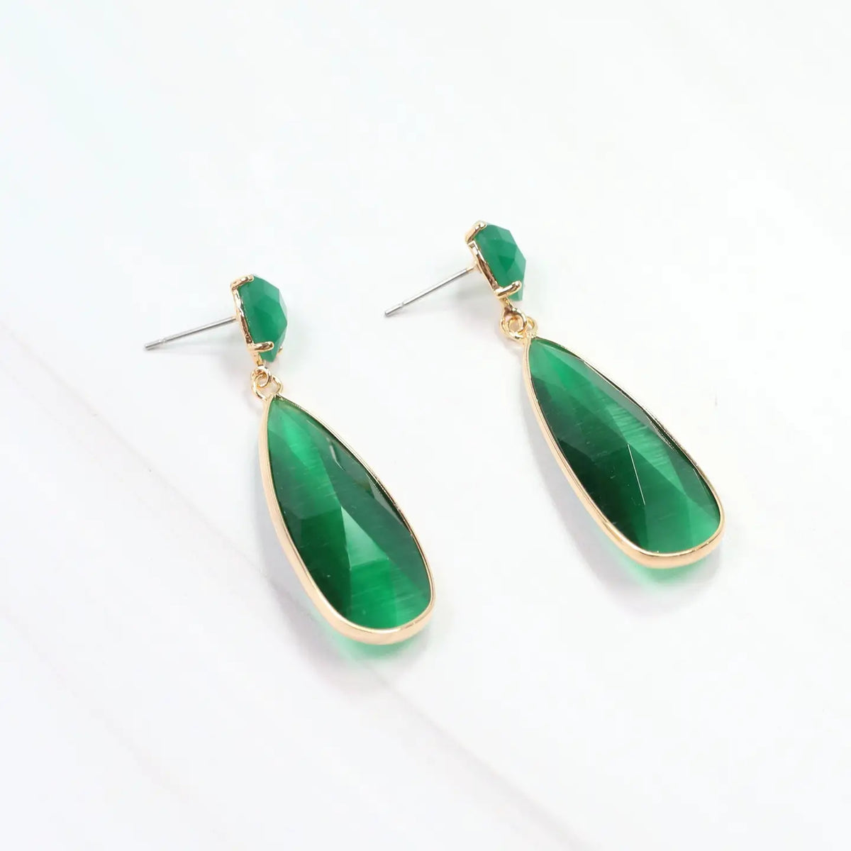 Jonsey Dangle Post Earring Green