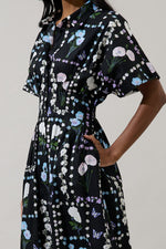 Wilderra Pleated Midi Dress Trevis Floral (XS-XL)