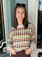 Small Argyle Striped Sweater