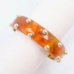 Amira Studded Bangle Bracelet -Tortoise