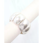 Davidson Dome Stretch Bracelet Worn Silver