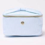 Kiss and Makeup Bag- Blue Stripe