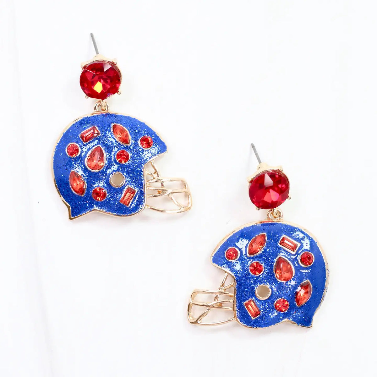 Halsey Helmet Earring Blue Red
