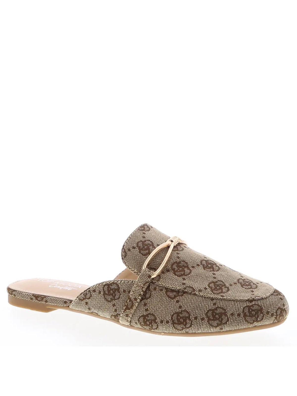 Bellen Slip on Mule- Tan Pattern
