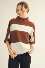 Drop Shoulder Bold Stripe Sweater