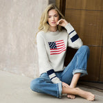 Cream Knit Detailed Sweater by THML