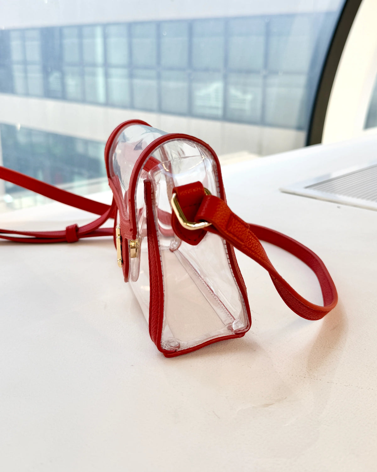 Anna Clear Bag by Caroline Hill- Red or Gold