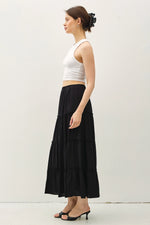 Taylor Tiered Maxi Skirt *available in BLACK or ECRU