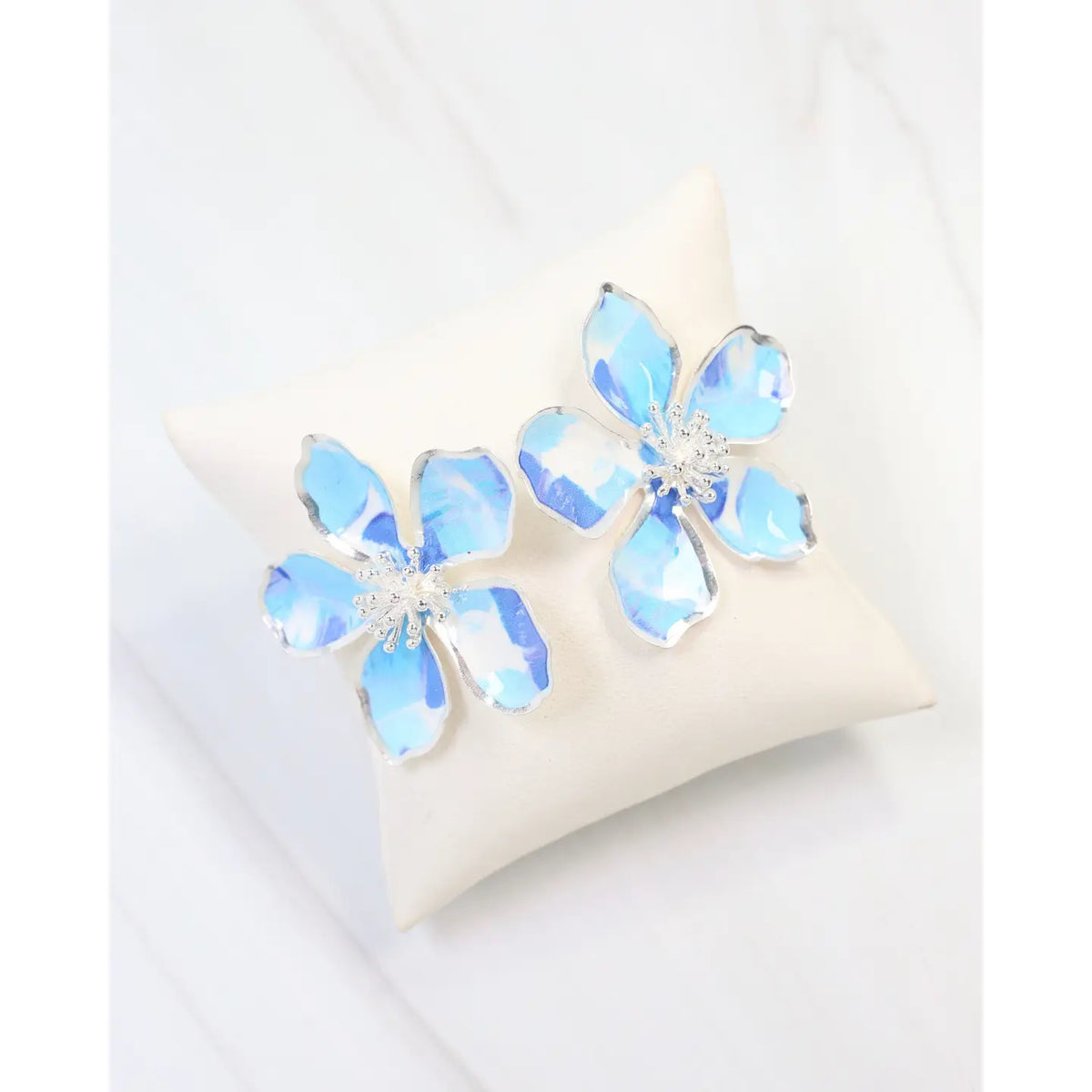 Monett Flower Post Earring Blue