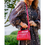 Vivienne Handbag/ Crossbody Red Patent by Caroline Hill