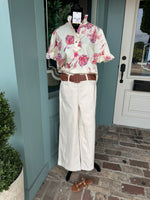 WIDE LEGGED CROPPED KHAKI JEAN