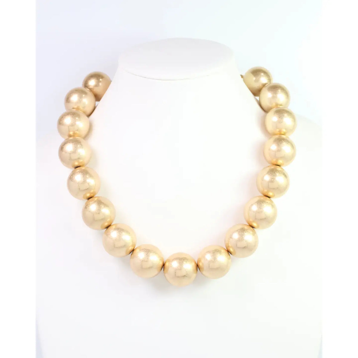 Palmer Large Beaded Necklace Worn Gold