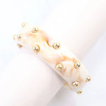 Amira Studded Bangle Bracelet -Natural