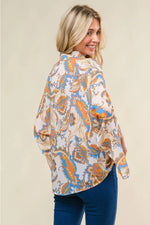 Free Fall Printed Woven Top