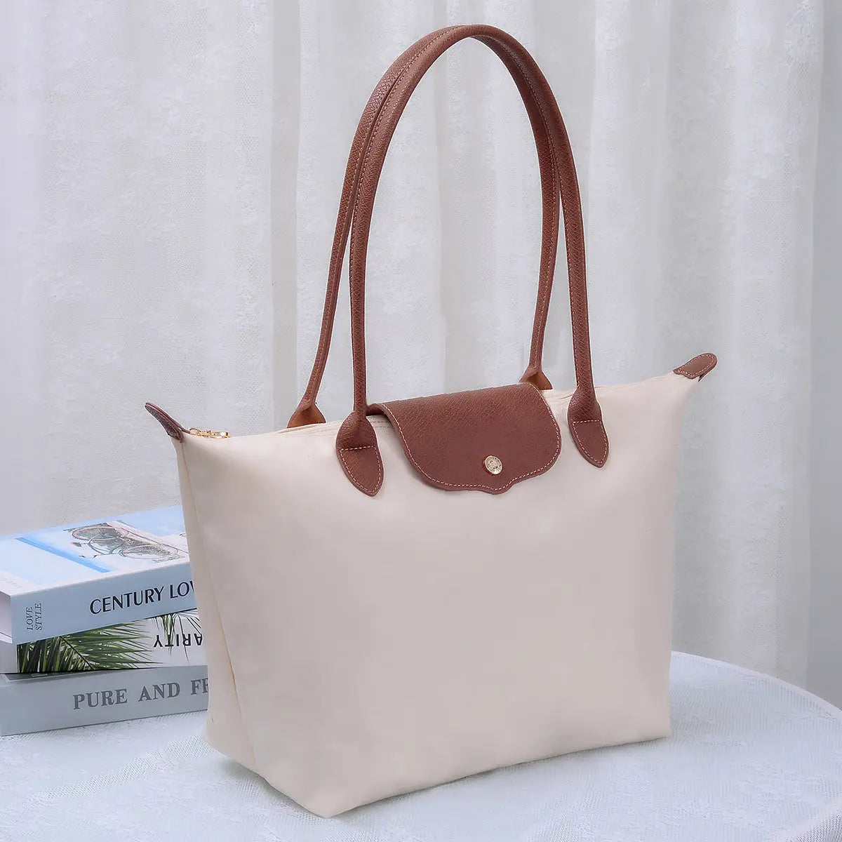 Dorian Nylon Tote Bag ** Navy, Ivory or Olive