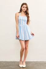 Dalia Floral Halter Tie Mini Dress