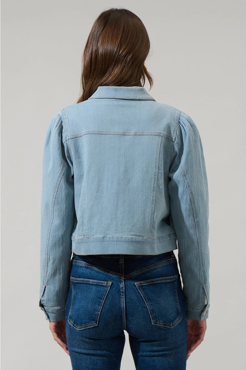 Ameya Conway Cropped Denim Jacket ( XS-XL)