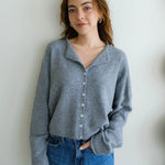 Emmie Button Down Lightweight Cardigan - * available in Gray, Royal or Wine