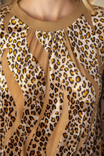 Leopard Burn Out Velvet Banded Top