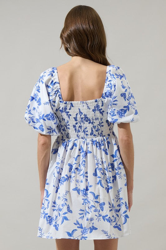 Leya Floral Truth Be Told Pleated Mini Dress