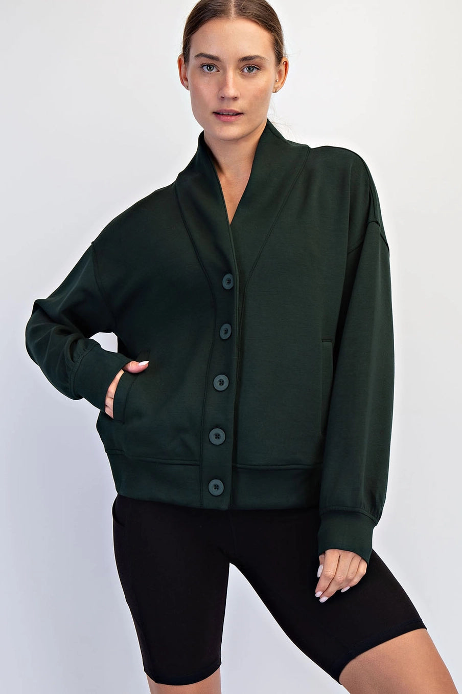 Rae Mode Butter Soft Cardigan- Regency Green