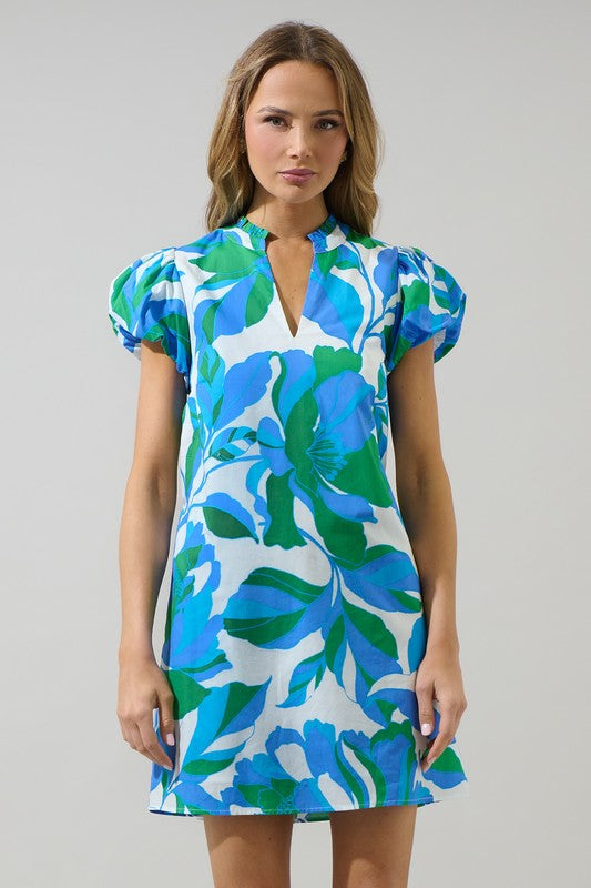 Orela Floral Mini Dress with Optional Tie Waist Belt