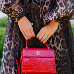 Vivienne Handbag/ Crossbody Red Patent by Caroline Hill