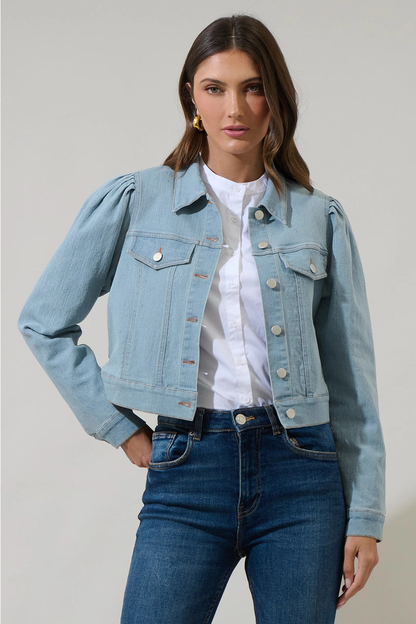 Ameya Conway Cropped Denim Jacket ( XS-XL)