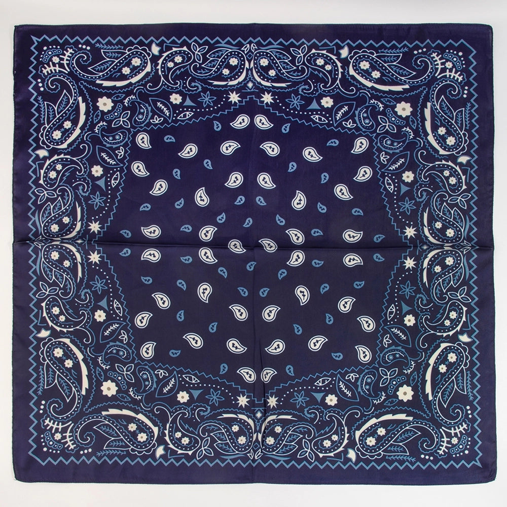 Paisley Bandana Scarf- Navy