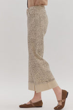 SPOTTED CHEETAH ANKLE PANT WITH CUFF