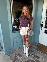 Pixie Leather Shorts - Ivory