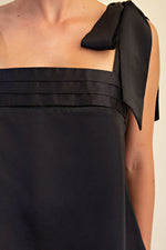 Vivian Black Shoulder Tie Top