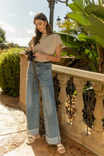 90’s High Rise Full Length Strajght Leg Cuffed Denim ( 32” inseam with cuff)