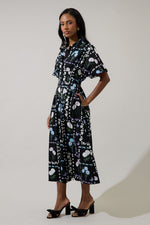 Wilderra Pleated Midi Dress Trevis Floral (XS-XL)