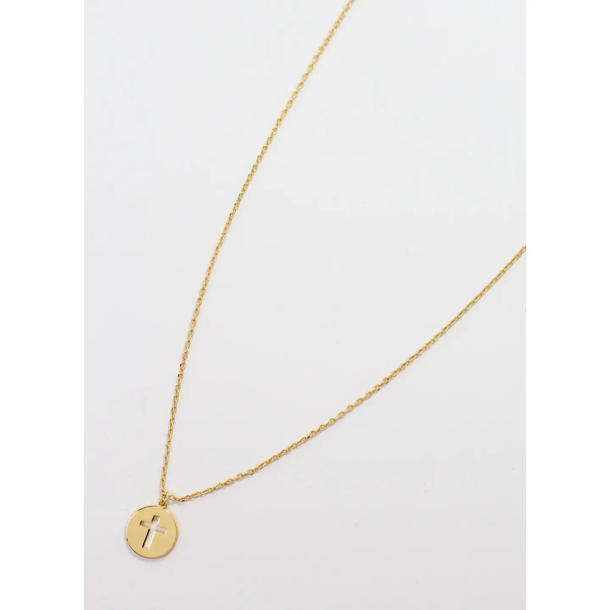 WYLIE CROSS NECKLACE GOLD