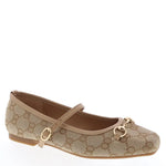PREORDER -James Classic Monogram Designer Inspired Mary Jane with Horsebit Detail
