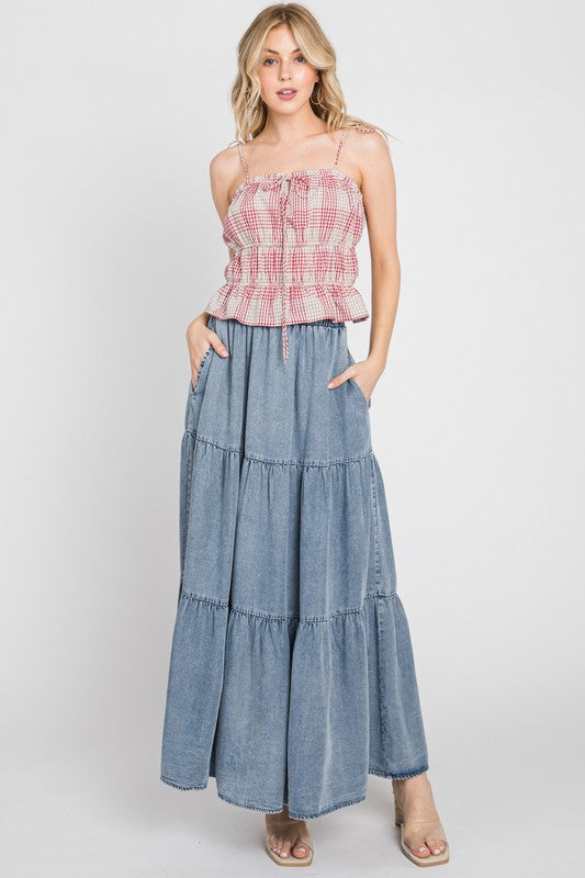 Channing Chambray Maxi Skirt