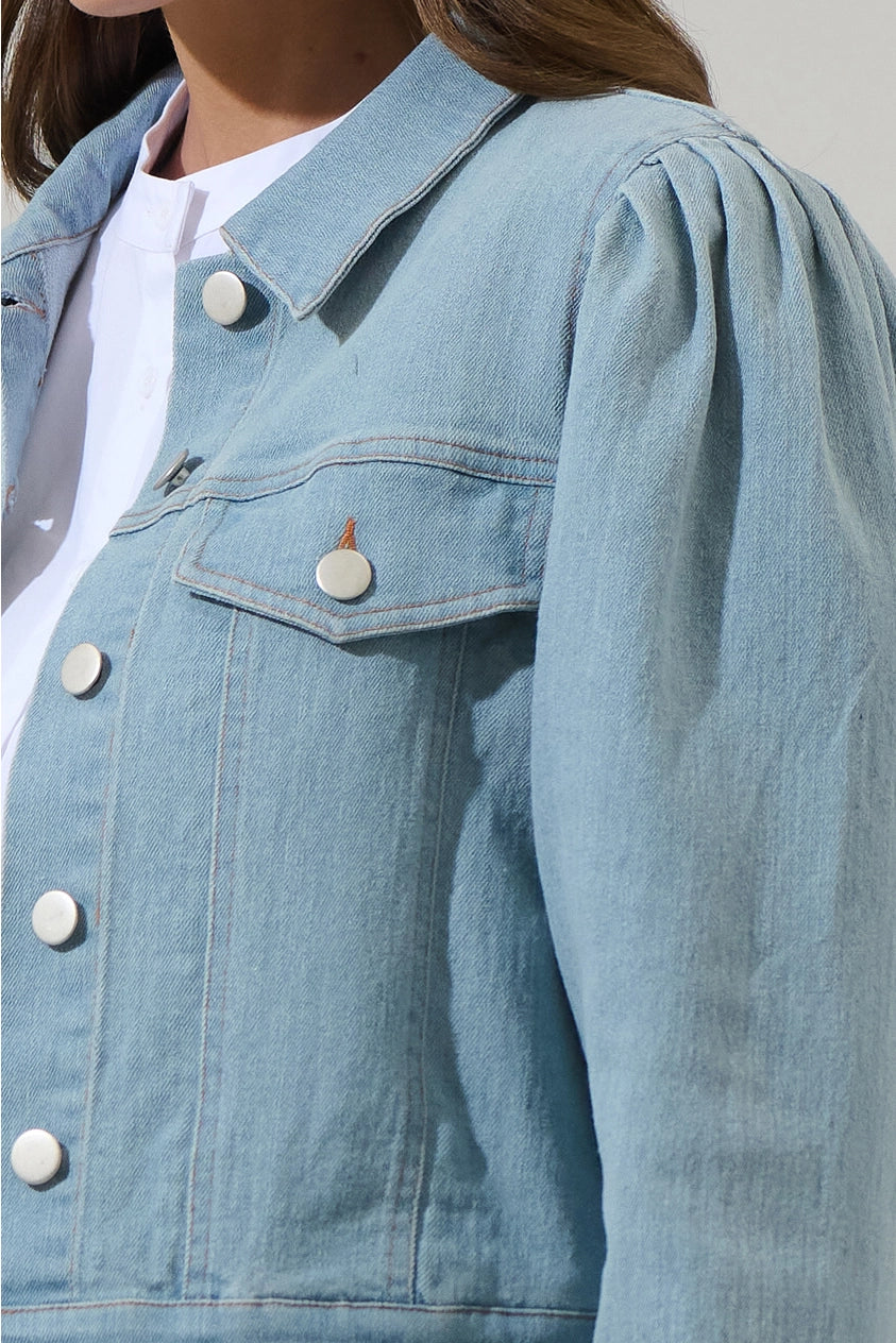 Ameya Conway Cropped Denim Jacket ( XS-XL)