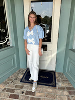 JUST USA WHITE SLIM WIDE LEG