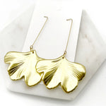 Gold Leaf Statement Earrings