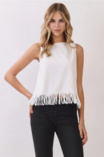 Georgia Fringe Hem Sleeveless Top