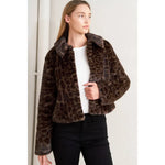 Soft Faux Fur Leopard Jacket