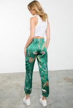FLORAL SATIN JOGGERS