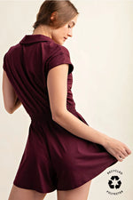 Rae Mode Buttery Soft Romper - Maroon