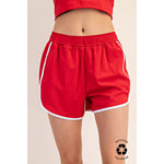 Rae Mode Recycled Butter Tiger Shorts ** Red, Taupe, Black